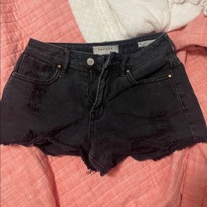 black distressed pacsun festival shorts!